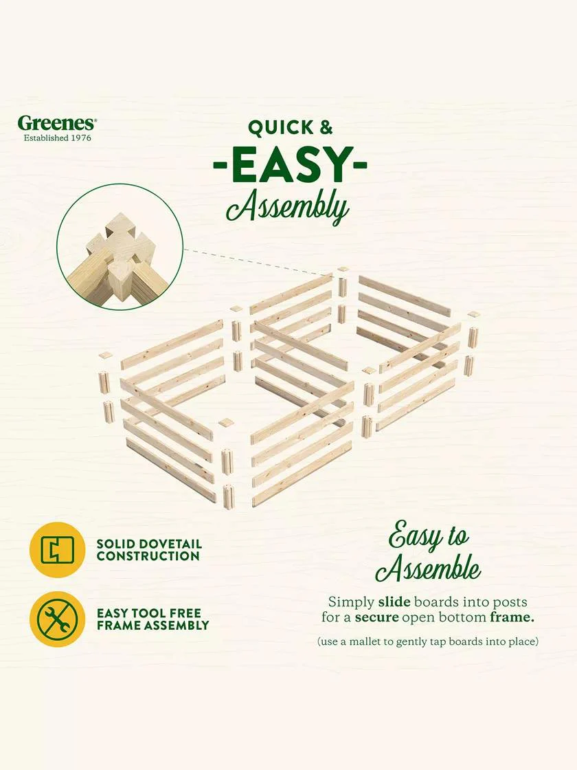 Pine Raised Garden Beds, 4'x8'