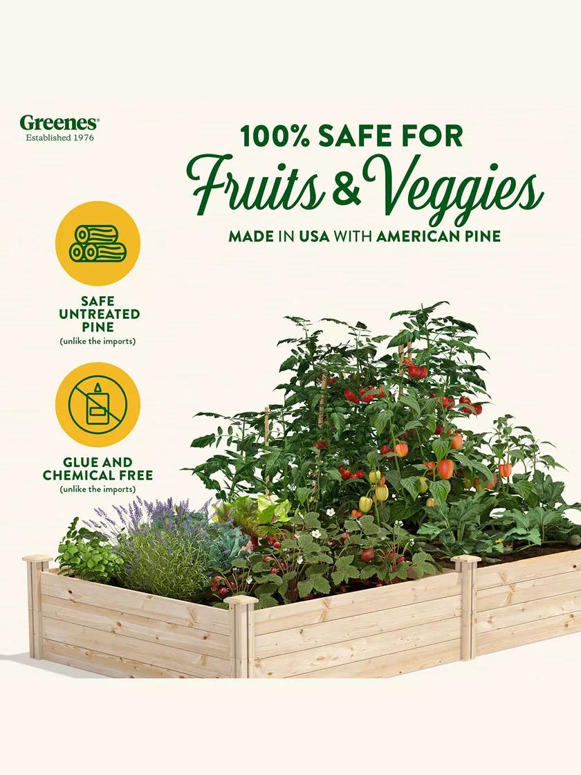 Pine Raised Garden Beds, 4'x8'