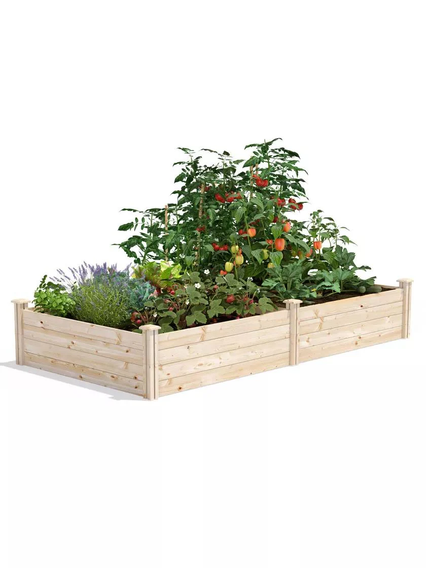 Pine Raised Garden Beds, 4'x8'