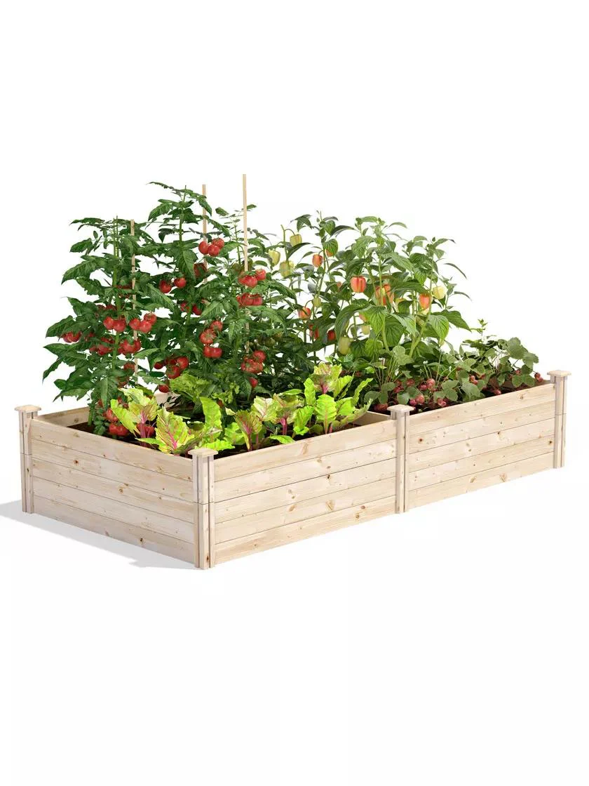 Pine Raised Garden Beds, 4'x8'