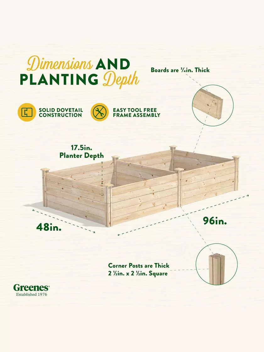 Pine Raised Garden Beds, 4'x8'