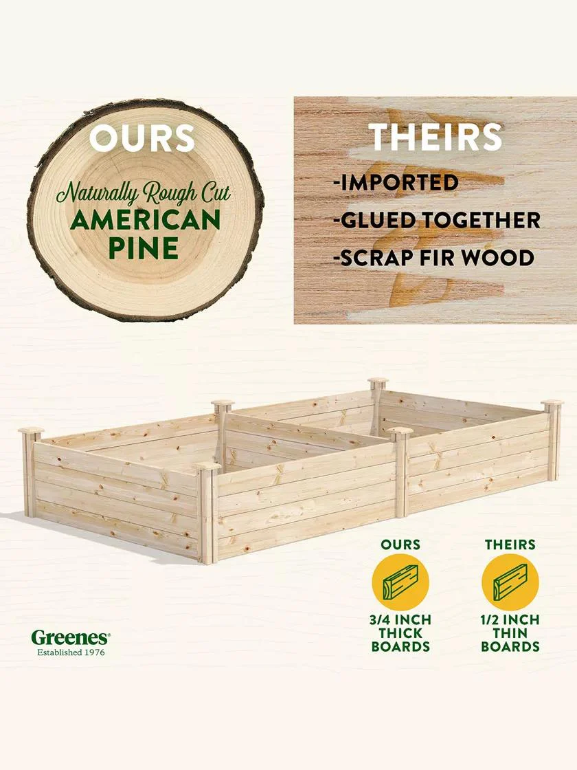 Pine Raised Garden Beds, 4'x8'