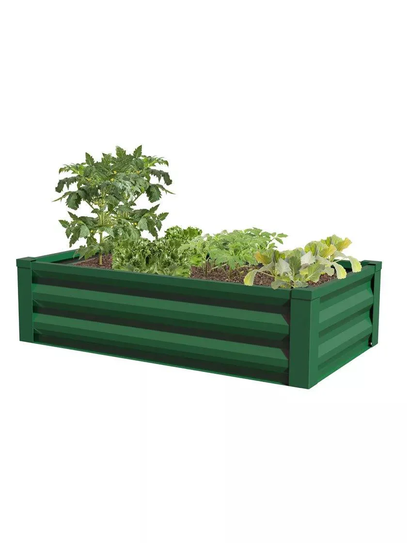 Powder-Coated Metal Raised Garden Bed, 24" x 48"
