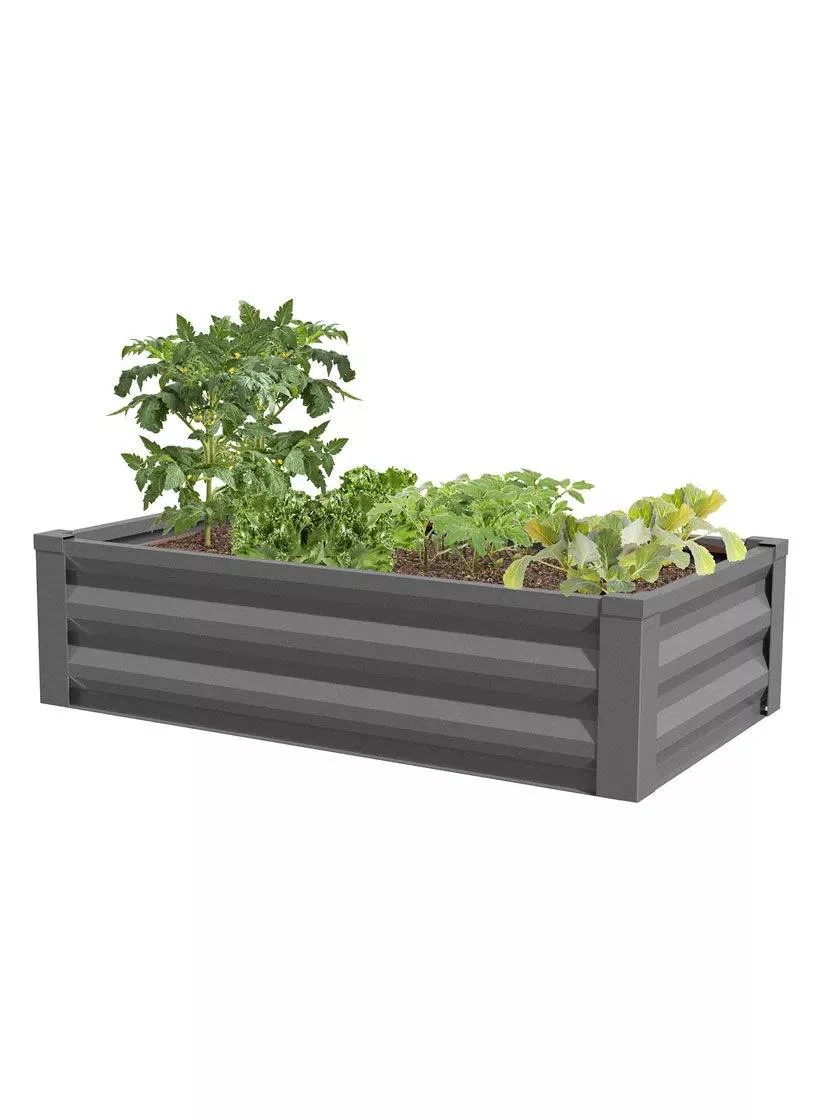 Powder-Coated Metal Raised Garden Bed, 24" x 48"