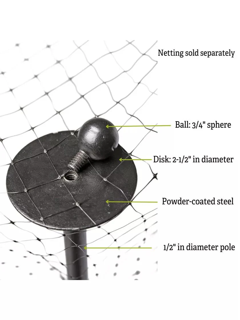 Protection Stakes for Netting, Set of 4