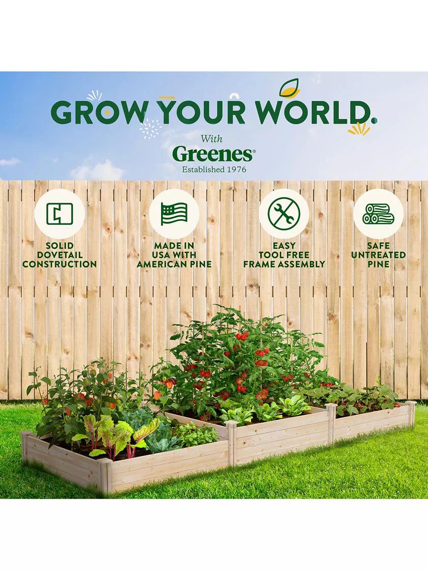 Tall 2-Tier Pine Raised Garden Bed, 4'x12'