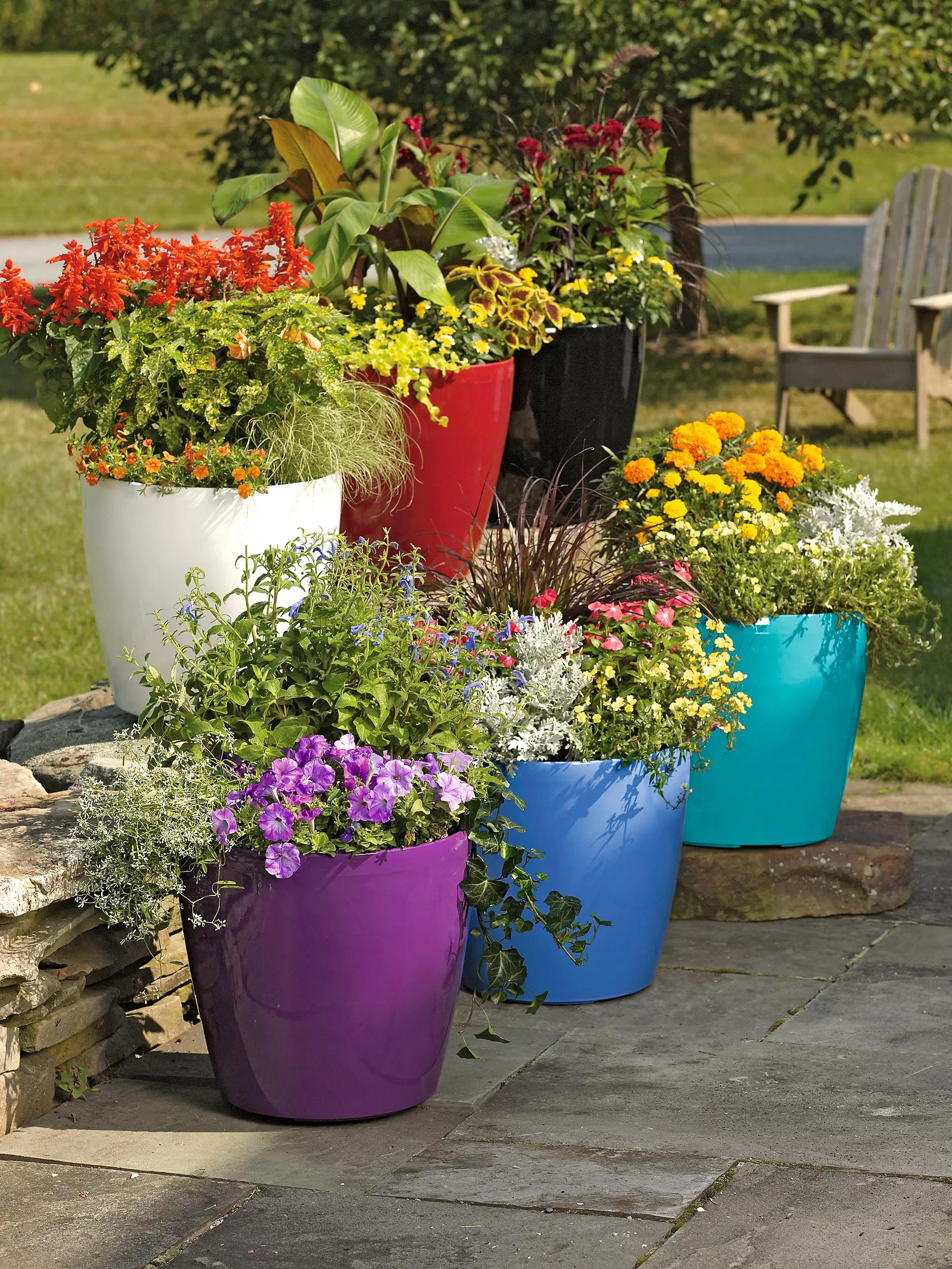 Viva™ Round Self-Watering Rolling Planter, 17.25” Diameter