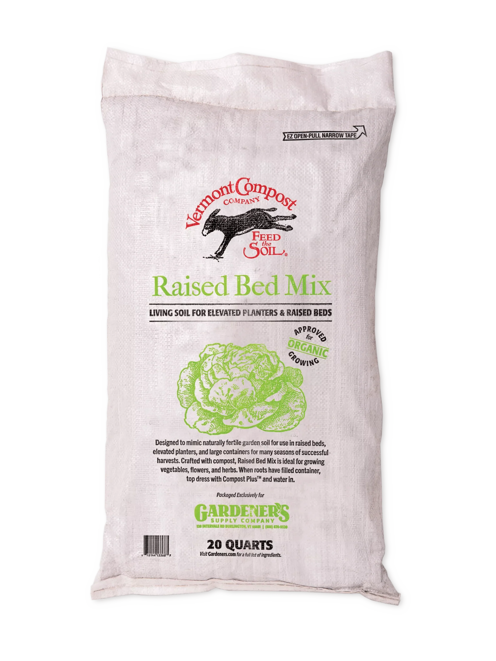 Organic Raised Bed Potting Mix, 20 Quart