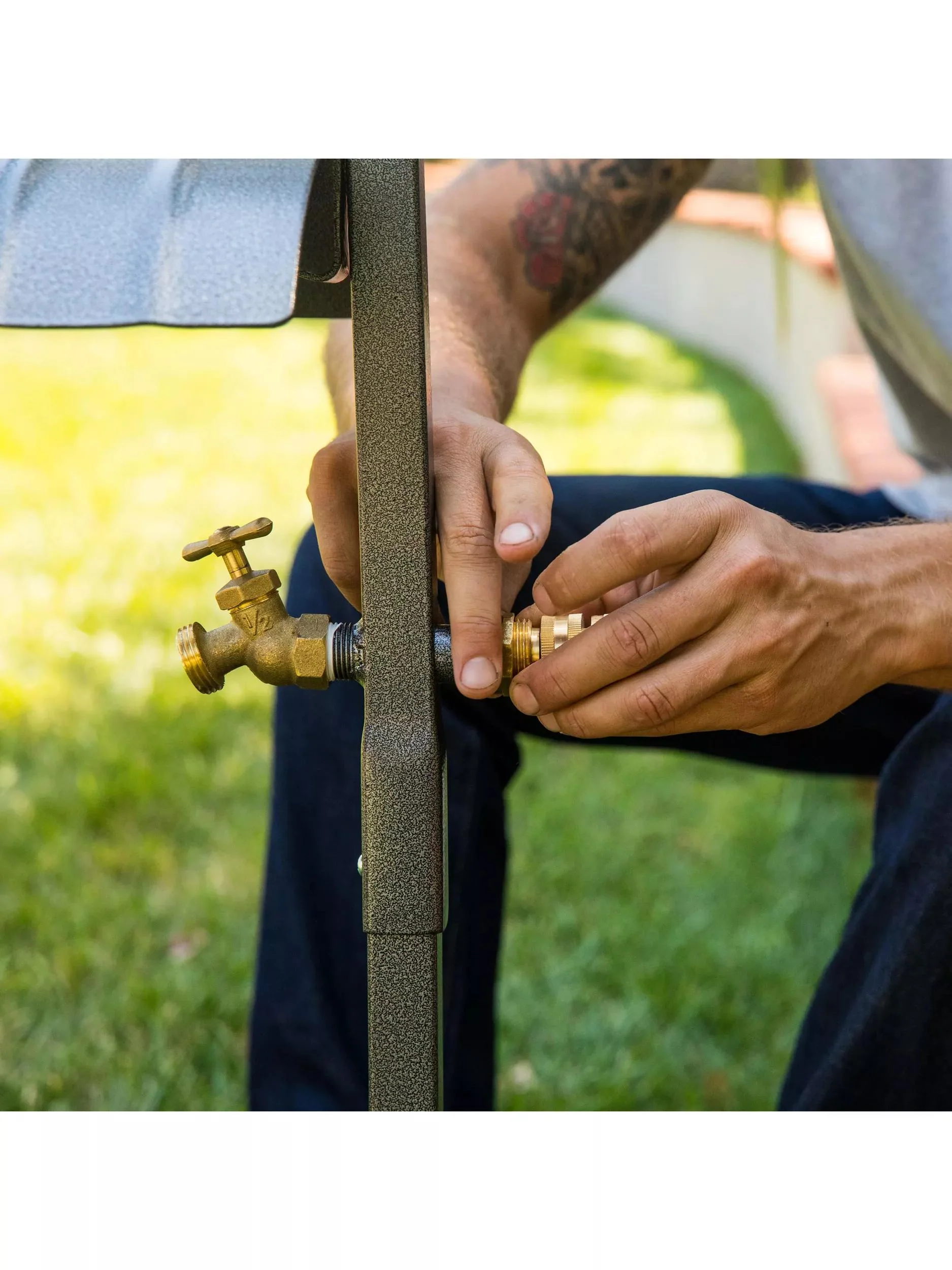 Yard Butler® Free Standing Hose Hanger with Faucet