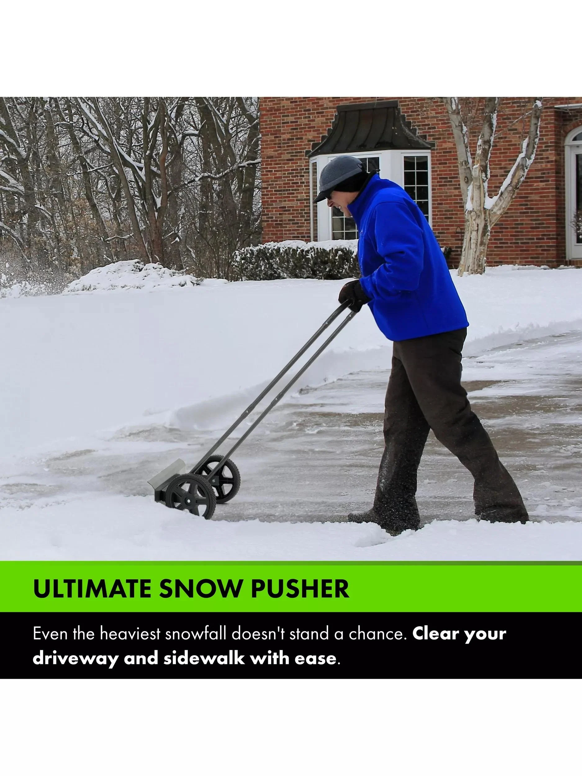 Yard Butler® Ultimate Snow Plow with Wheels