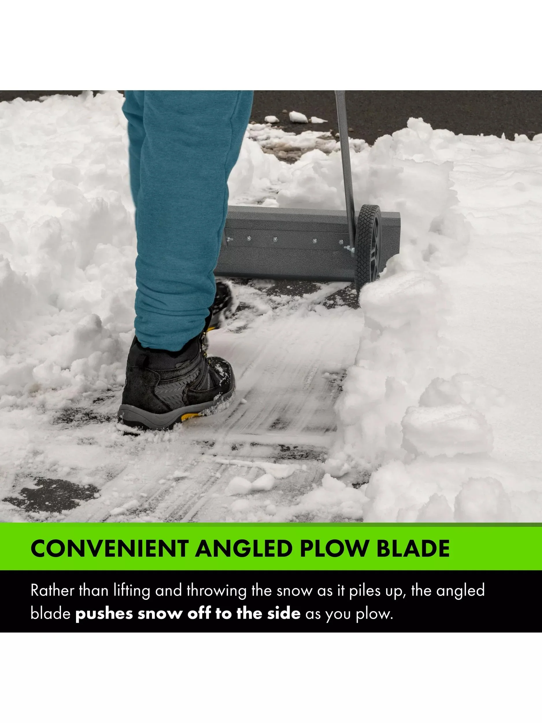 Yard Butler® Ultimate Snow Plow with Wheels
