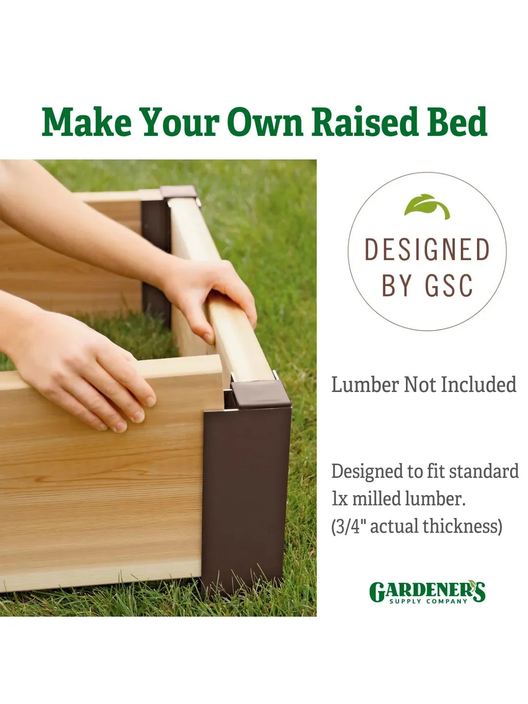 1" Lifetime™ Raised Bed Corners, Set of 4
