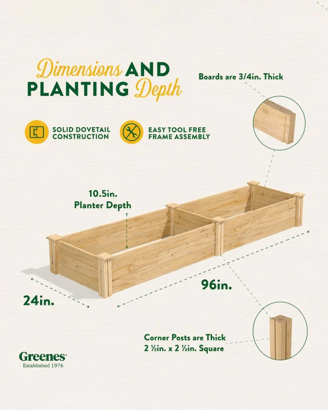 2' Cedar Raised Bed Garden Beds