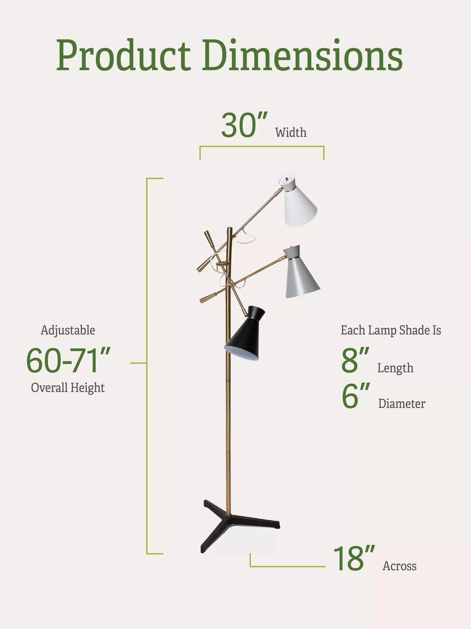 Adjustable 3-Arm Grow Lamp