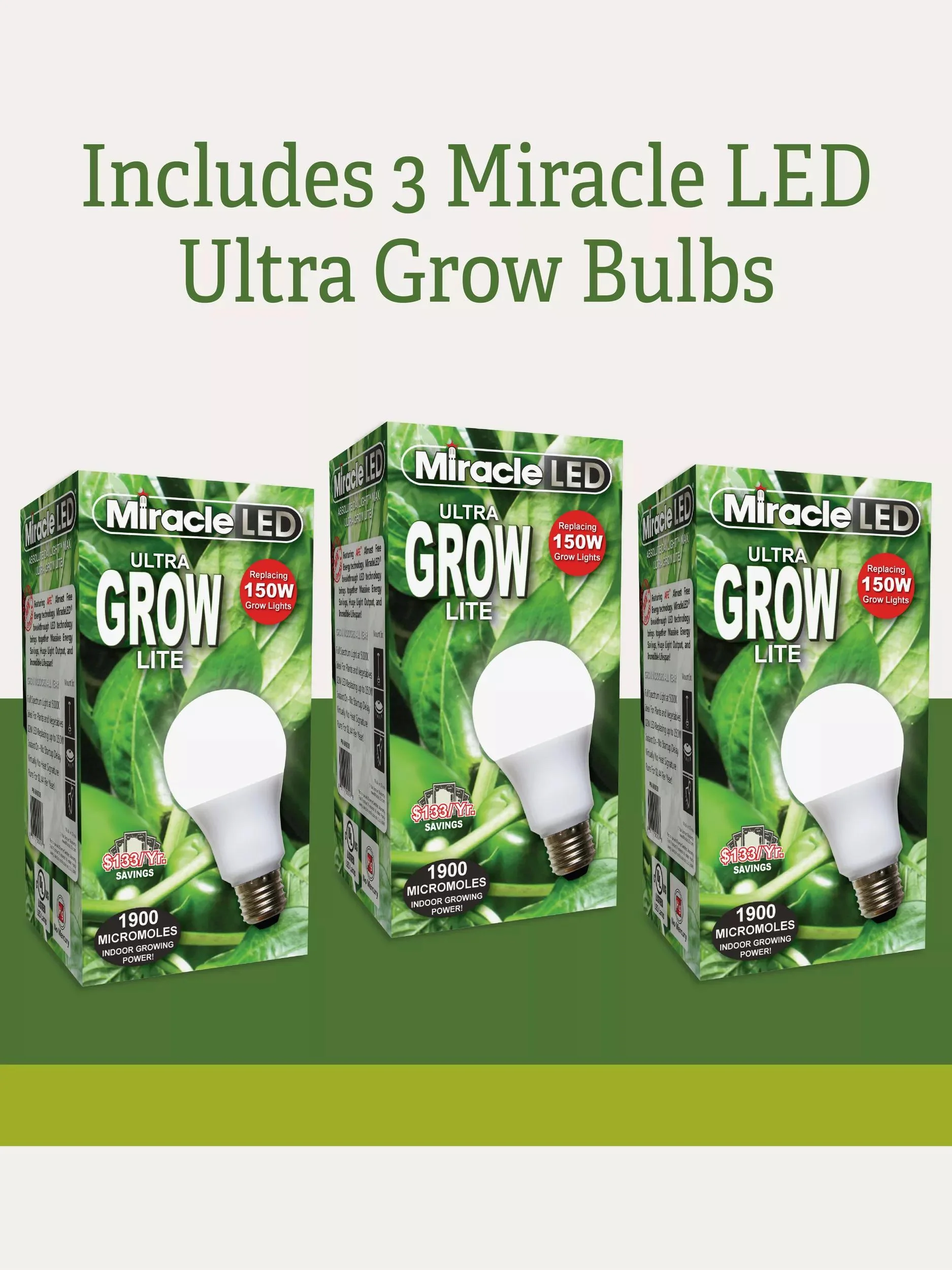 Adjustable 3-Arm Grow Lamp