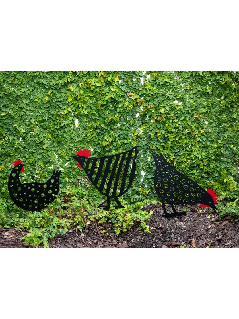 454-chicken-friends-garden-stakes-set-2.jpg Chicken Friends Garden Stakes Set