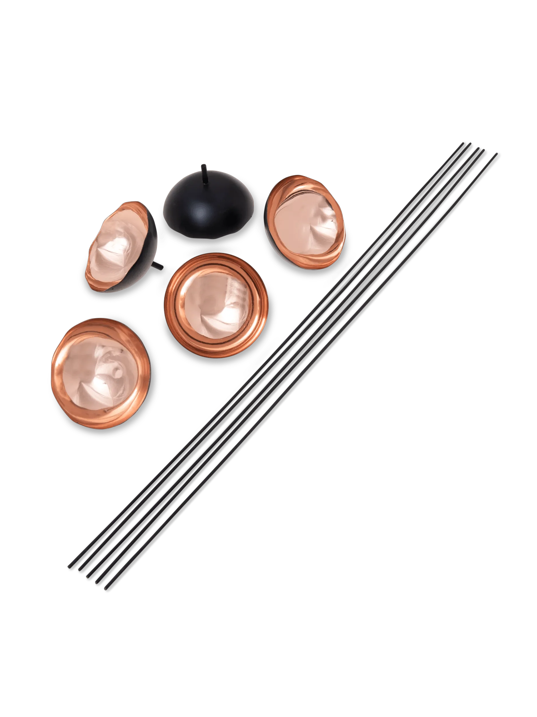 Copper Poppy Sways, Set of 5