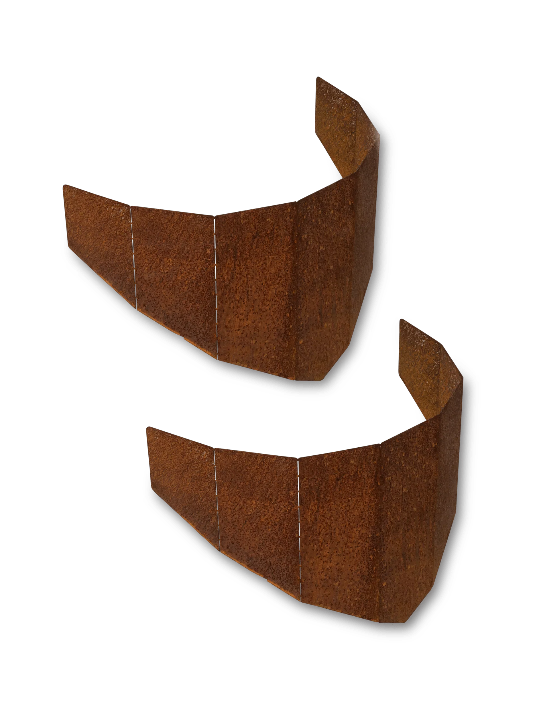 Corten Steel Hillside Planter, Set of 2