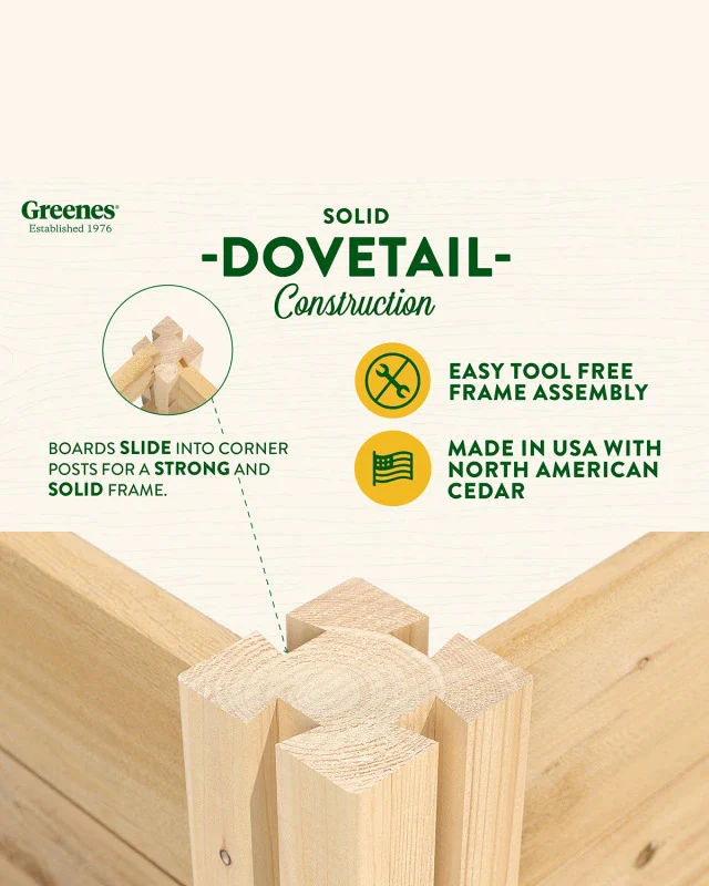 Customizable 2-Tier L-Shaped Cedar Raised Bed
