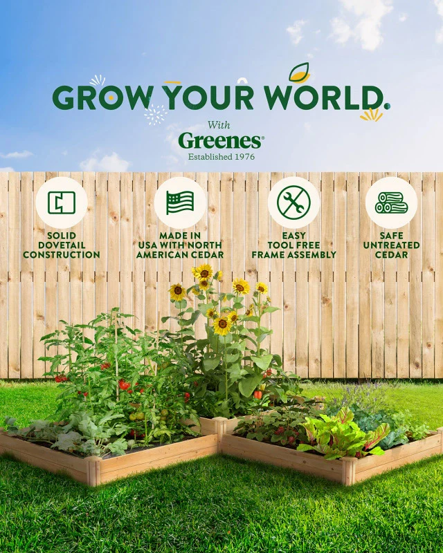Customizable 2-Tier L-Shaped Cedar Raised Bed