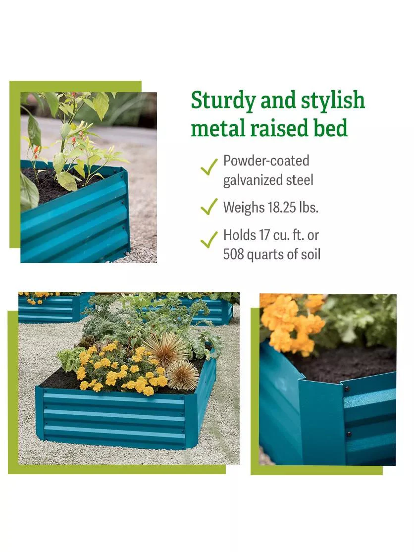 Demeter™ Corrugated Metal Raised Bed, 34" x 68" (12" D)