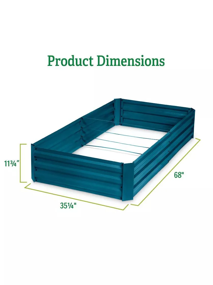 Demeter™ Corrugated Metal Raised Bed, 34" x 68" (12" D)
