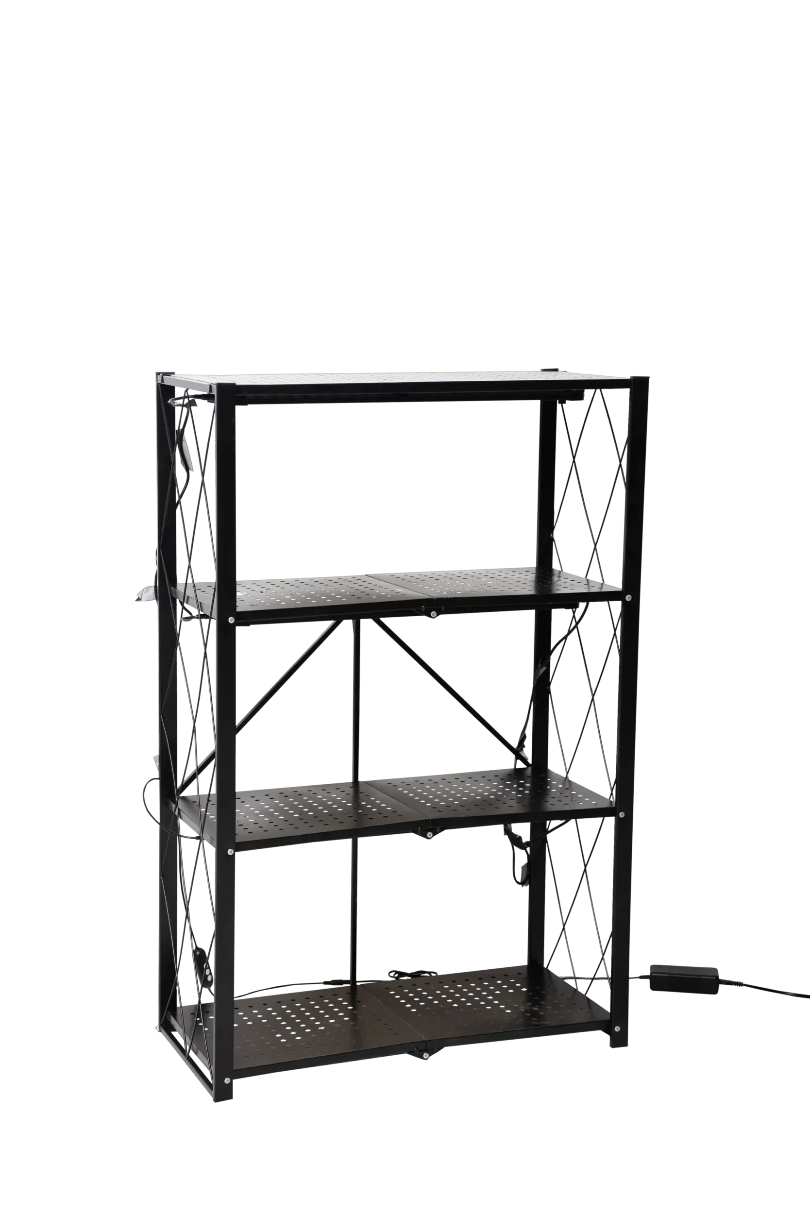 634-folding-3-tier-grow-shelf-with-plant-lights-1.webp Folding 3 Tier Grow Shelf With Plant Lights