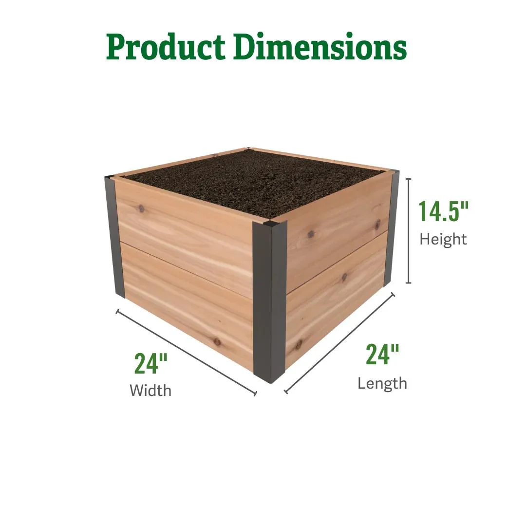 Deep Root™ Cedar Raised Beds, 2' Wide (14.5" D)