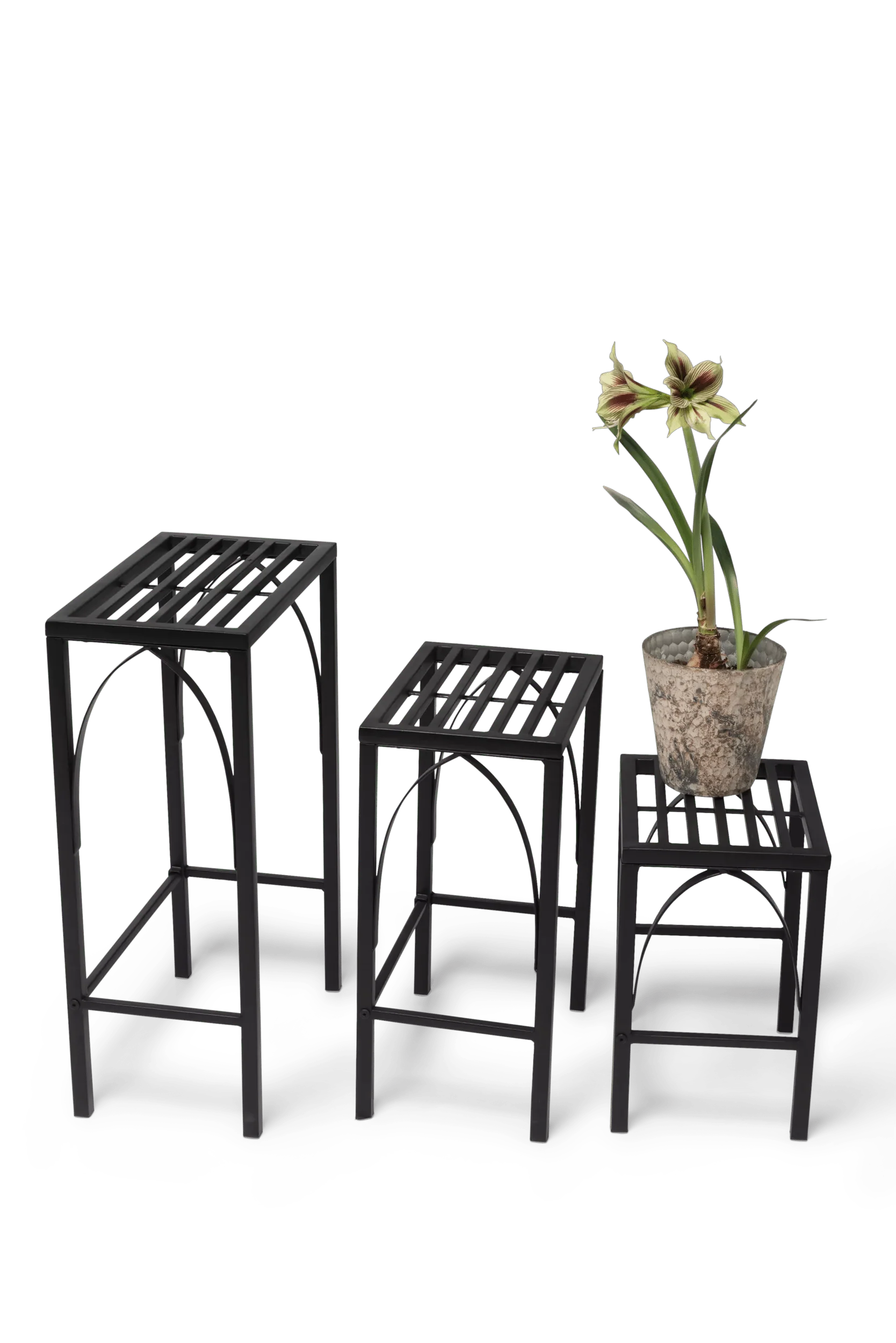Gothic Arch Nesting Plant Stands, Set of 3