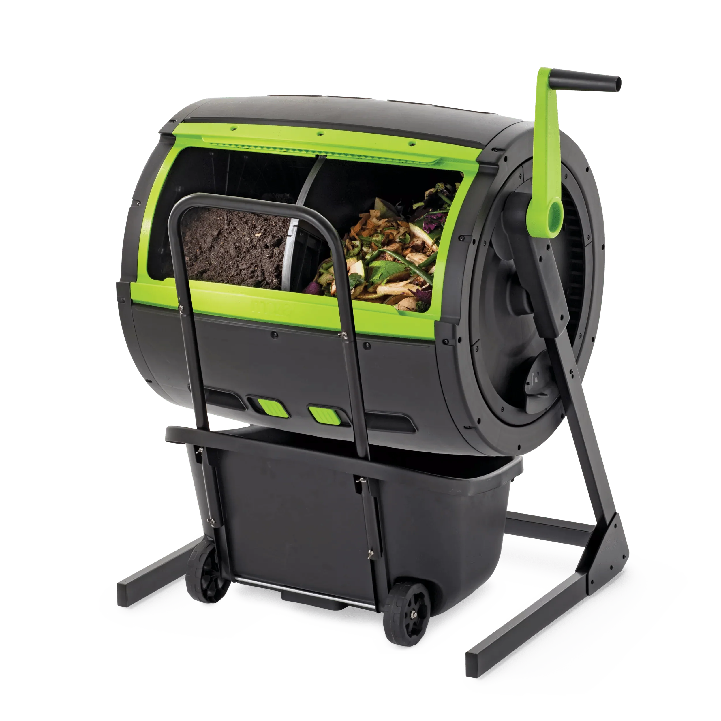 Maze 65 Gallon Compost Tumbler & Cart Combo