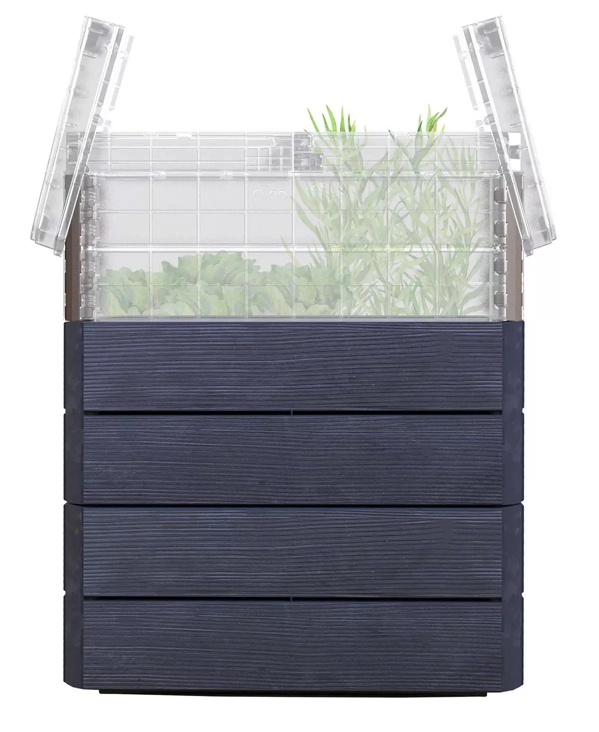 Modular Rectangular Raised Bed Kit with Translucent Panels & Lid