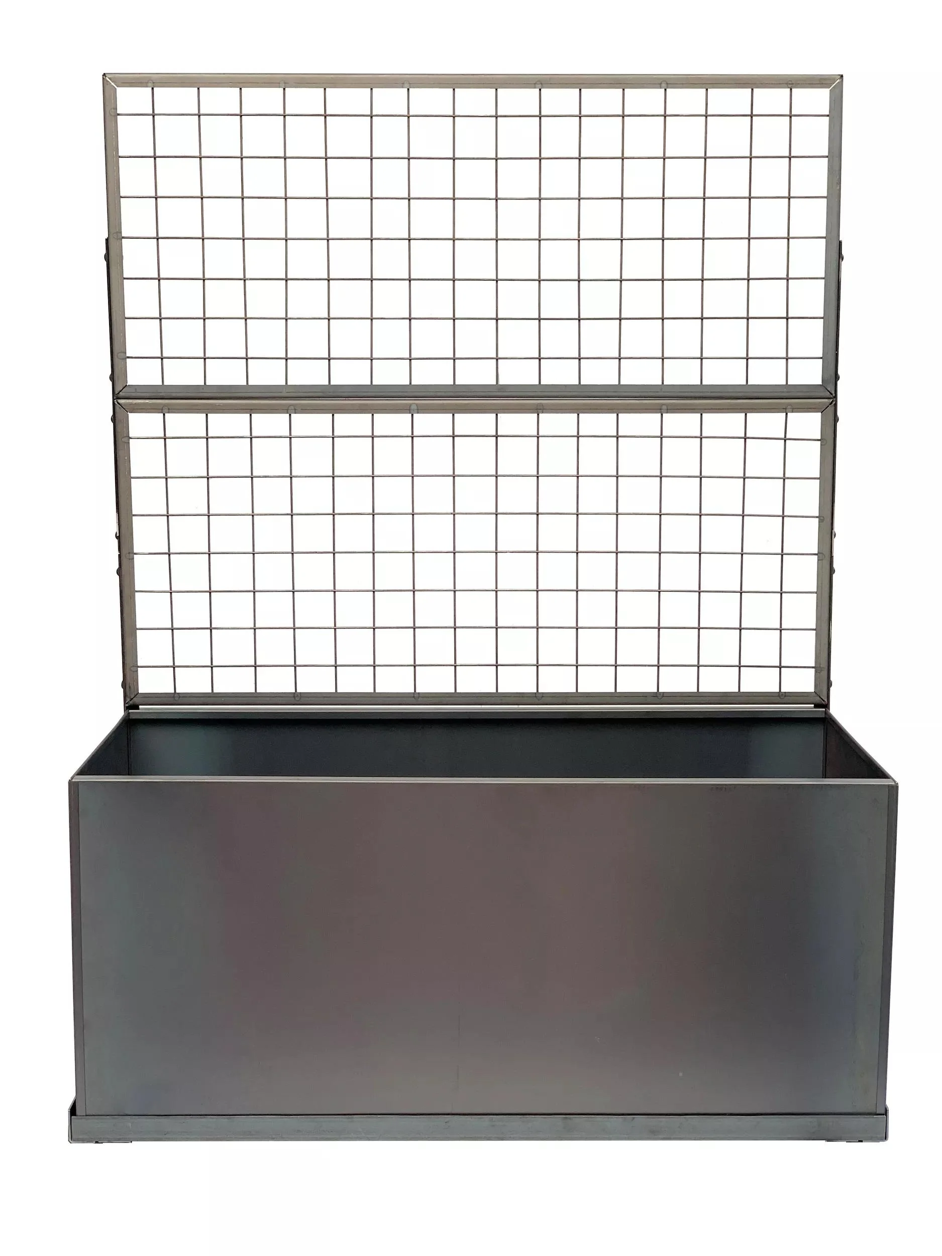 Nice Corten Trough Planters with Trellis