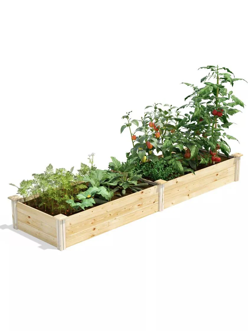 Pine Raised Garden Bed, 2' x 8'