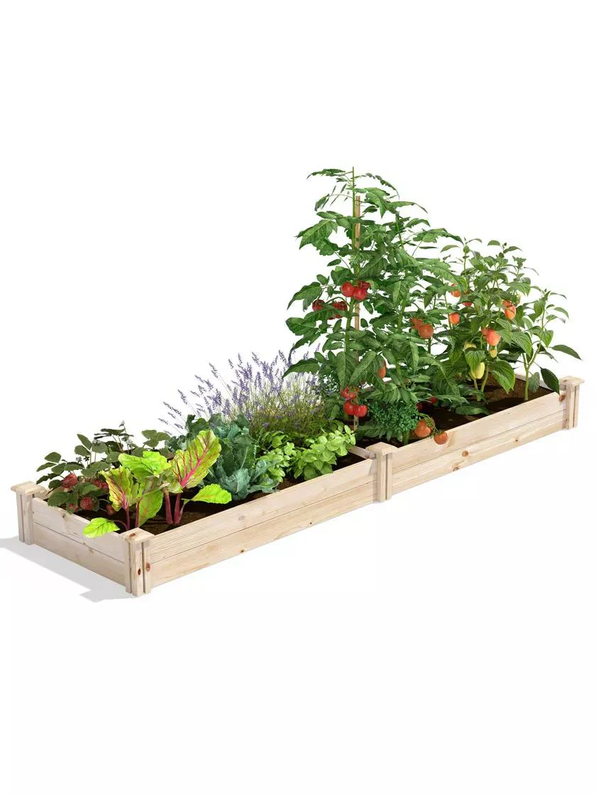 Pine Raised Garden Bed, 2' x 8'
