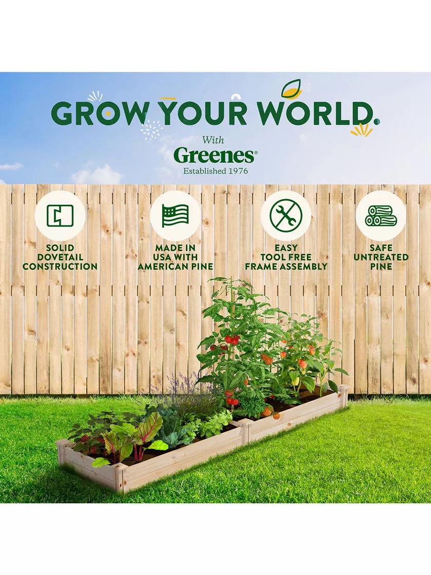 Pine Raised Garden Bed, 2' x 8'