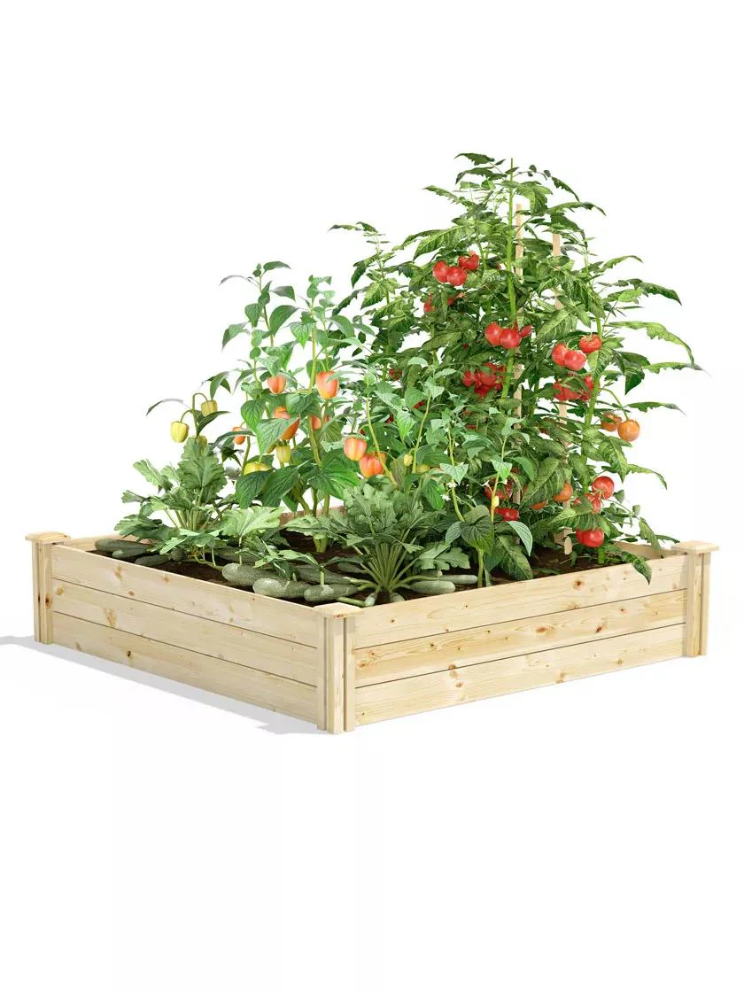 Pine Raised Garden Beds, 4'x4'