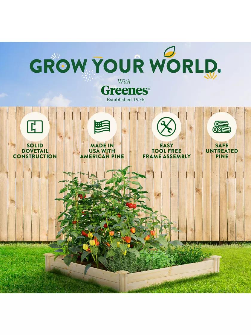 Pine Raised Garden Beds, 4'x4'